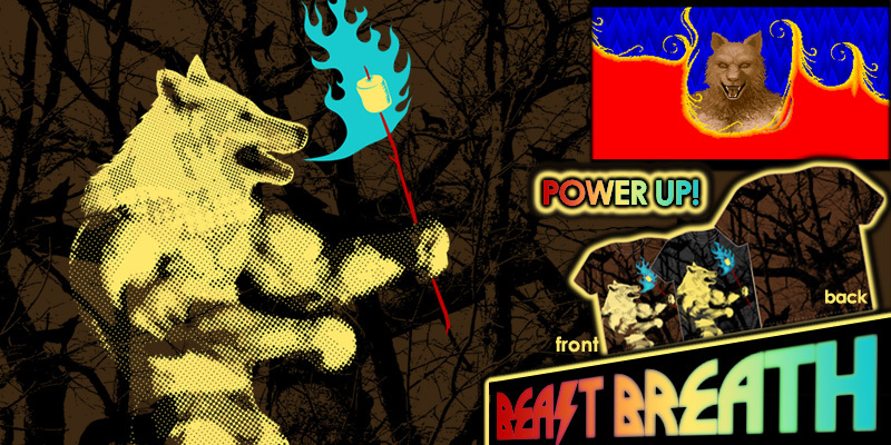 Beast Breath tee shirt design by kennybanzai - Ken Marshall