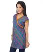 Folk print bias tunic 