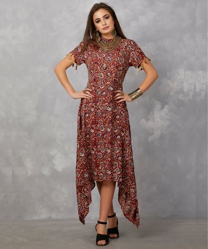 asymmetrical hem dress 