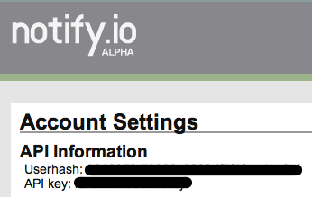 Notify.IO Settings