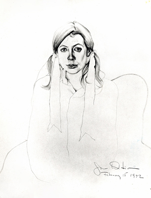 <em>Joan Didion</em>, 1972. Ink and pencil on paper. 29 x 23 in. Courtesy of the artist.