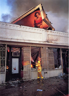 Allan Sekula, <i>Fish Story Special Edition, Koreatown, Los Angeles</i>, 1992. C-print mounted on aluminum, plexiglass, wooden frame. Courtesy of the artist and Christopher Grimes Gallery, Los Angeles. Allan Sekula, <i>Fish Story Special Edition, Koreatown, Los Angeles</i>, 1992. C-print mounted on aluminum, plexiglass, wooden frame. Courtesy of the artist and Christopher Grimes Gallery, Los Angeles.