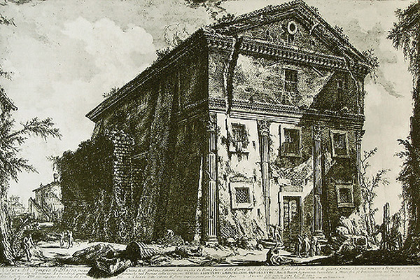 Giovanni Battista Piranesi, <em>Tempio di Cerere e Faustina</em>, 1756. Etching. Courtesy of Wikicommons. Giovanni Battista Piranesi, <em>Tempio di Cerere e Faustina</em>, 1756. Etching. Courtesy of Wikicommons.