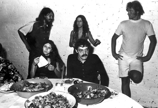 Jo Harvey and Terry Allen (seated), with Al Ruppersberg, Debbie Taylor and Gary Kruger at Cirrus Editions, 1970. All images courtesy of Terry Allen and L.A. Louver, Venice, CA. 