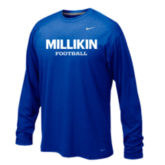 Millikin Football Nike Long Sleeve Poly Top