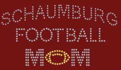 Schaumburg Vikings Maroon 50/50 T-Shirt with rhinestones
