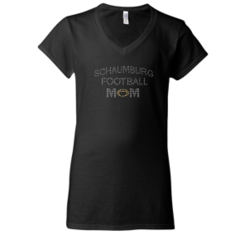 Schaumburg Vikings Rhinestone V-Neck T shirt