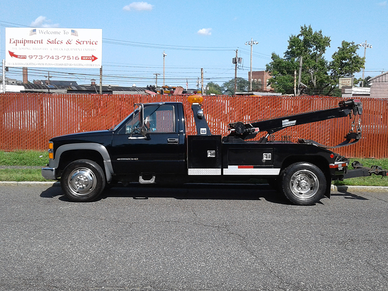 (#6809) 2000 Chevy HD 3500 BLK, Vulcan 882-Twin Line Wrecker