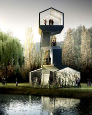 Pavilions and follies of the «Parc des Bords de Seine»