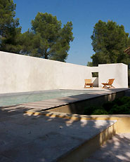 Swimming pool on the slope
