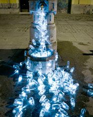 Agua potable corriendo por las calles