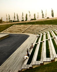 Linear park on the Riera De Sant Climent. Viladecans