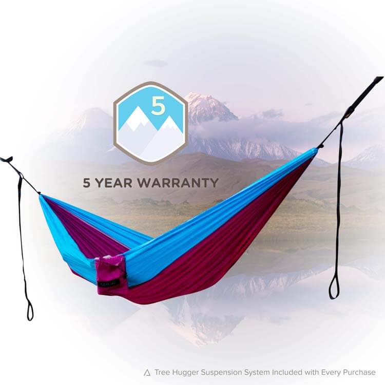 serac classic single nylon portable camping hammock wildflower color featuring the 5 year warranty
