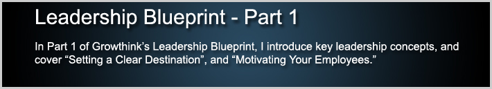Leadership Blueprint Part 1