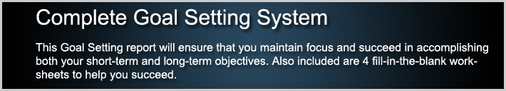 Complete Goal Setting System