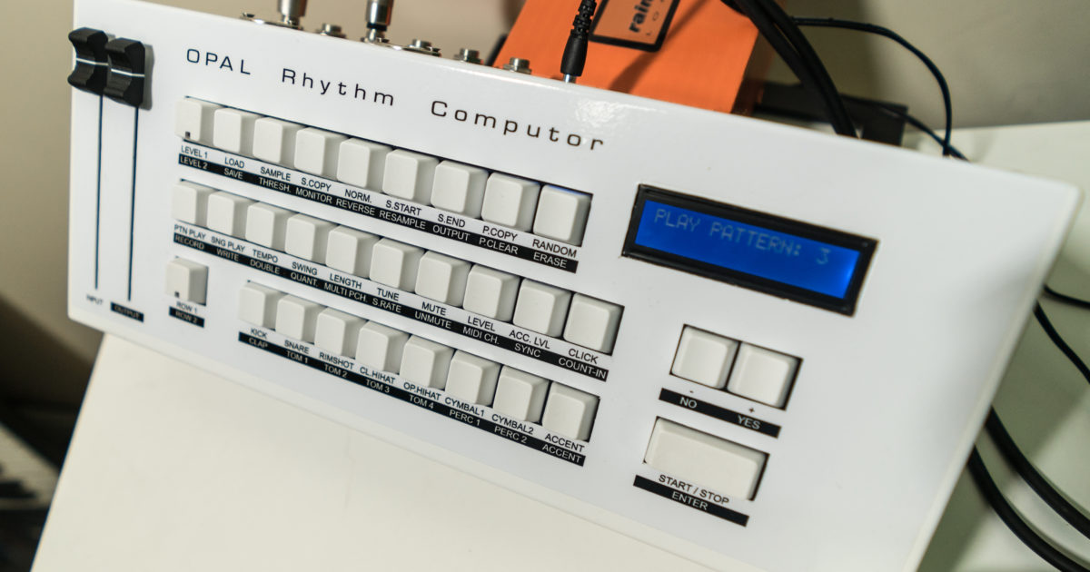 DMX Krew shows us his custombuilt Opal Rhythm Computor drum machine