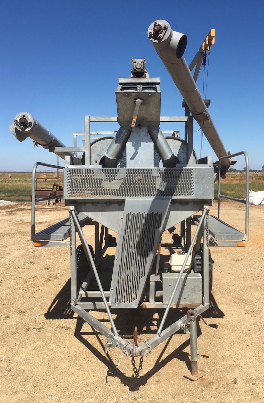 D E Engineers 2 Barrel Grain Cleaner For Sale Farm Tender