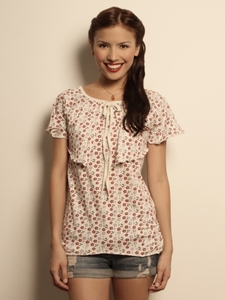 Micro Flower Print Top