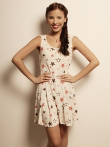 Star-Print Skater Dress