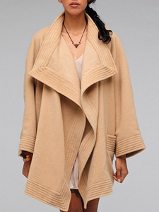Camel Organic Wool Cape Coat