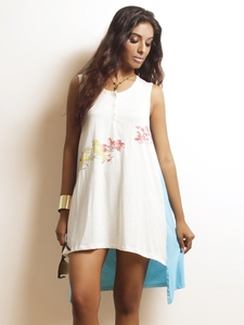 Shell Button Tank Dress