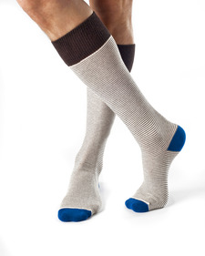 Hank Organic Cotton Tri Color Block Dress Socks
