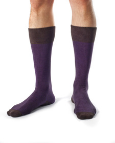 Hank Organic Cotton Tri Color Block Dress Socks