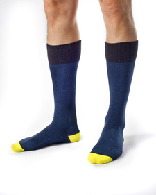Hank Organic Cotton Tri Color Block Dress Socks