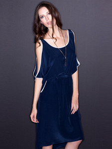Silk Sharon Cutout Shoulder Dress