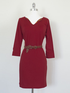 Geena Davis Pintuck Dress