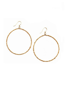 Bright Dawn Gold Hoop Earrings