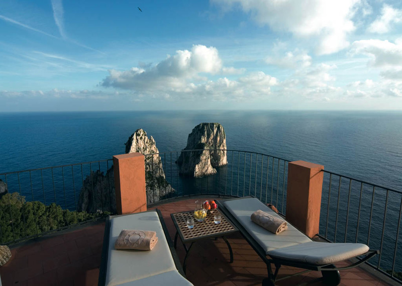 Terrace overlooking the sea