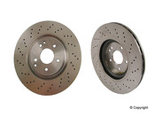 Mercedes Disc Brake Rotor Drilled Front - Zimmermann 2034211312