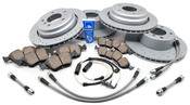 BMW Brake Pad and Rotor Performance Upgrade Kit With Lines - E39528BK2wSS