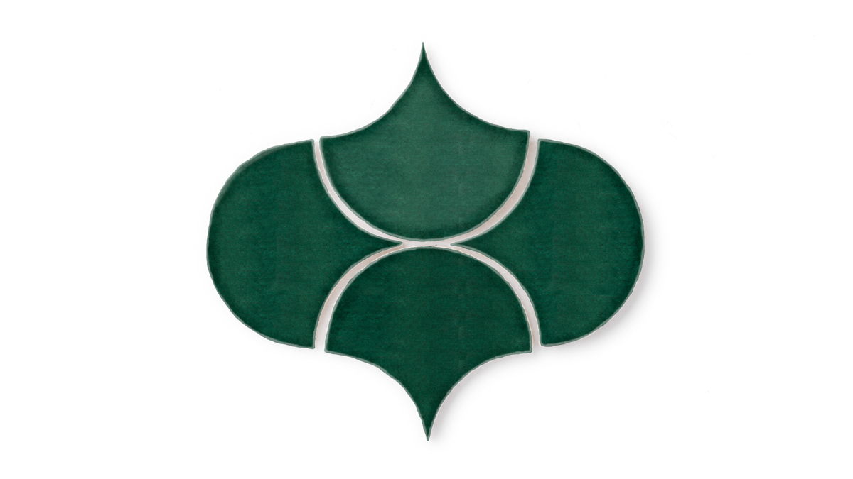 venetian green ogee drop fireclay tile