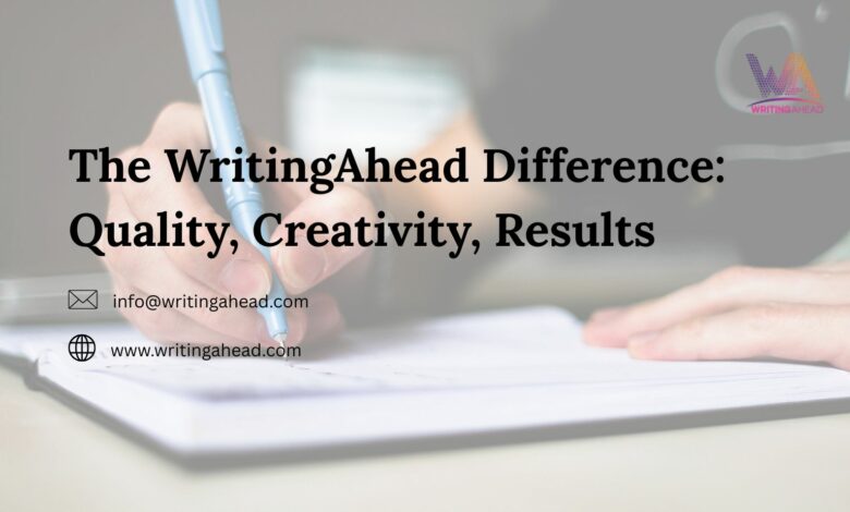 The WritingAhead Difference: Quality, Creativity, Results The WritingAhead Difference: Quality, Creativity, Results