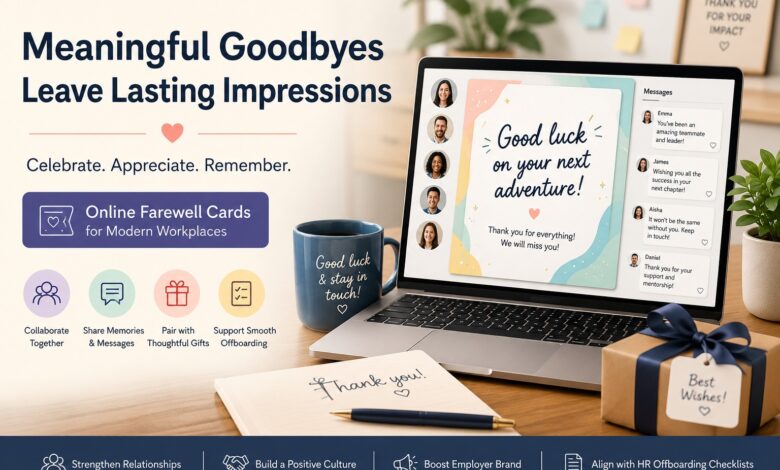 Online Farewell Cards for Professional Communities, Employee Recognition, and HR Offboarding Online Farewell Cards for Professional Communities, Employee Recognition, and HR Offboarding