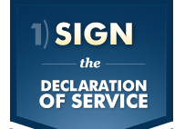 Sign the declaration of service