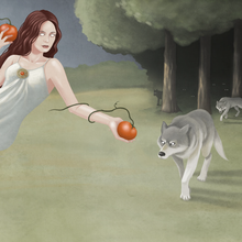 Pale White Moon - Call of the Wolf Peach