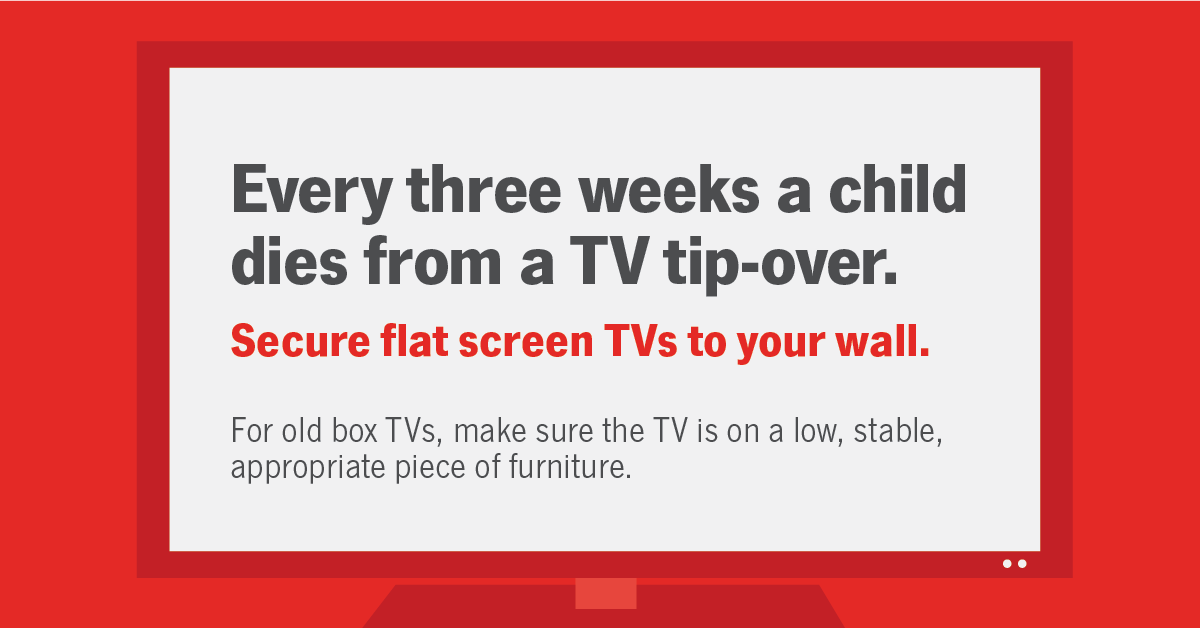 Securing your TV is easy and cheap. Make sure you secure yours to