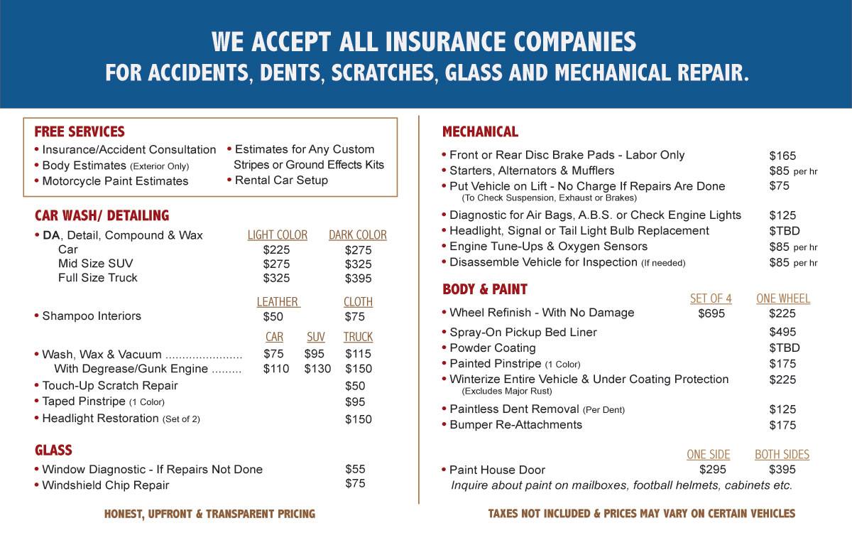 We're here to help you. Barry's Auto Body has transparent pricing. We