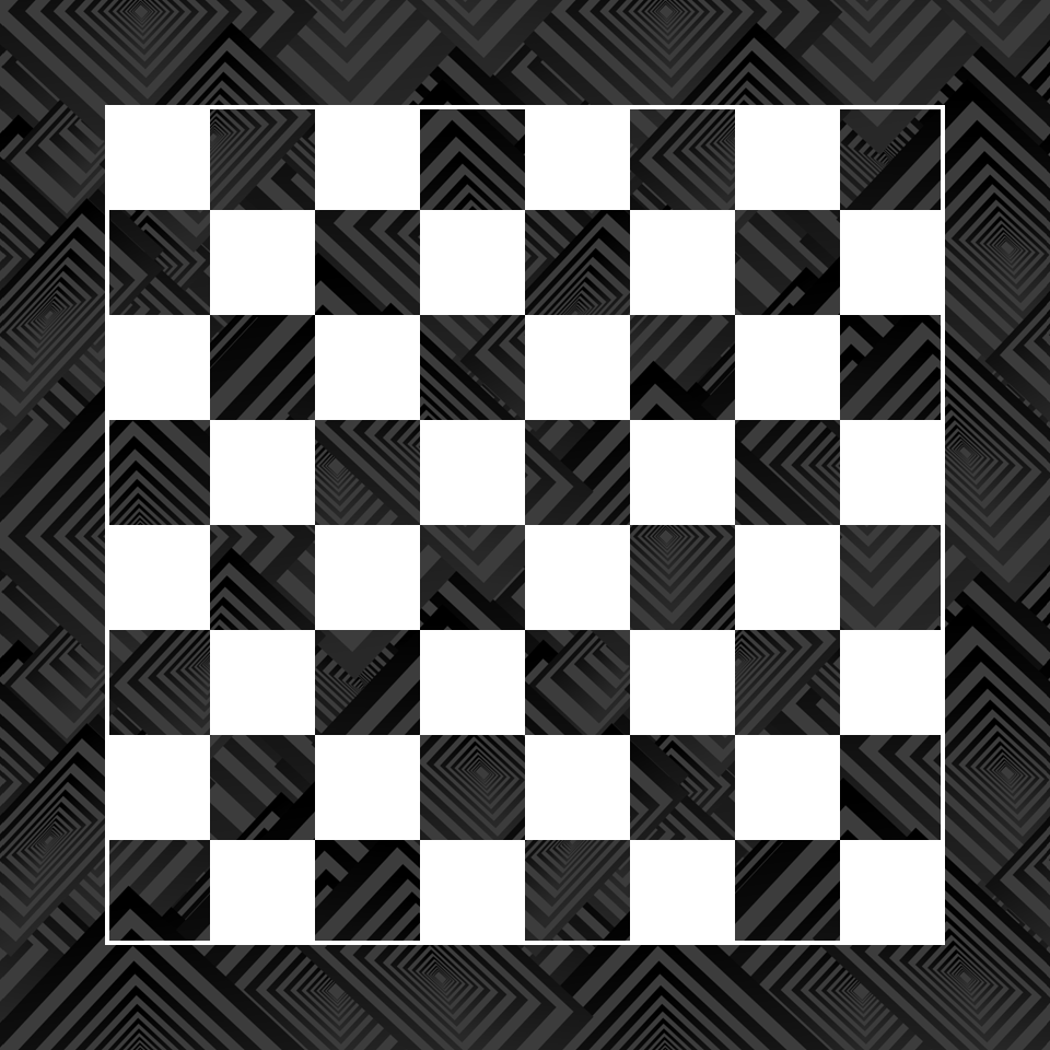 checkerboard on back of the games