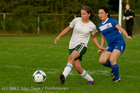 8454 Girls Soccer v Life-Chr 092313
