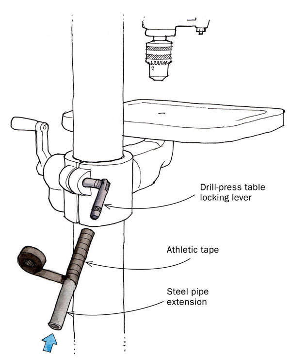 Extend the Locking Lever on Your Drill Press FineWoodworking