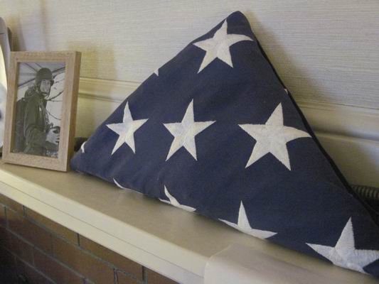 My dad at jump school in the late 50s, and his memorial flag 