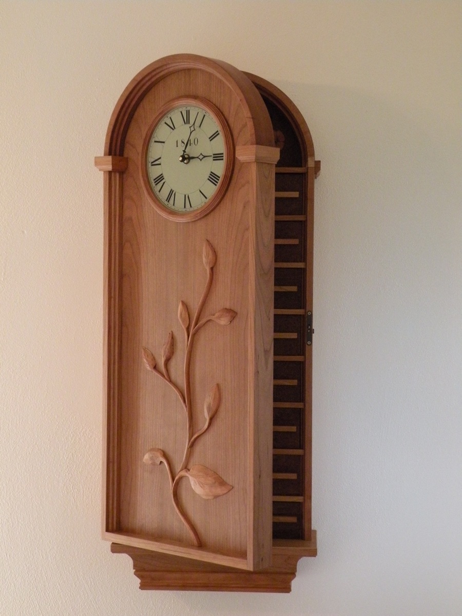 Wall Clock/Hidden Jewelry Box FineWoodworking