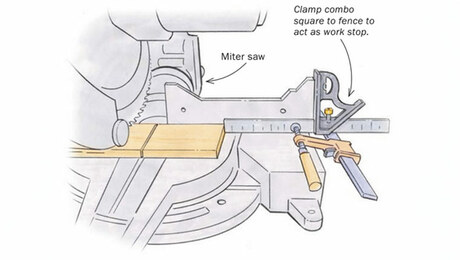 Combo square makes a handy work stop