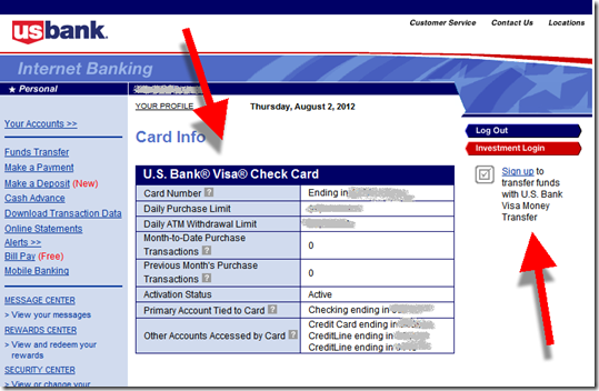 Us Bank Credit Card Info