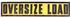 2199-84- Oversize load sign yellow & black (stitched vinyl letters) 18"x84"