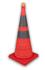 2328- 28" Collapsible Safety Cone, 13" Square Base, Includes an internal built-in multifunction LED light and optional top LED light, (Batteries Included) 28"
